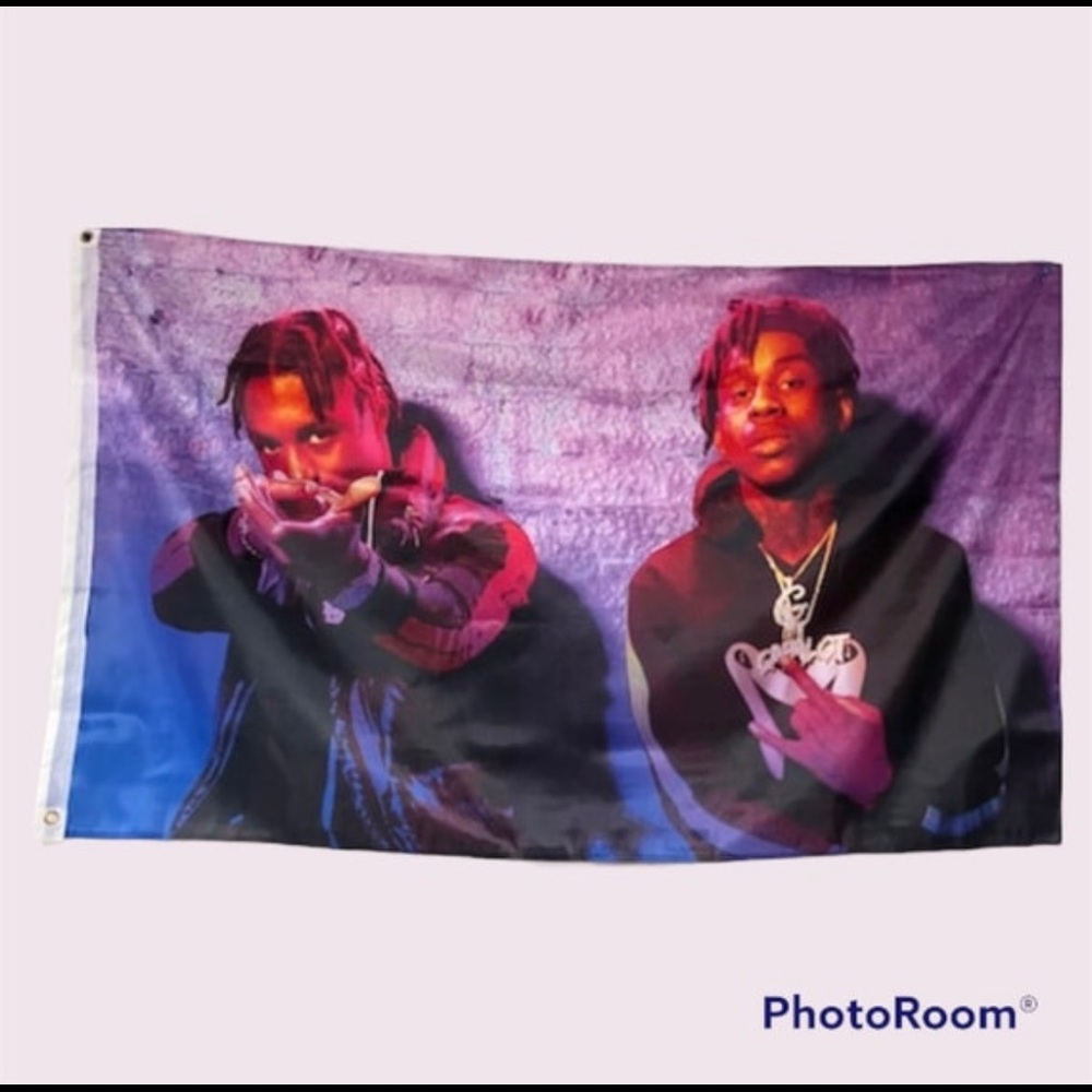 Polo g x lil tjay Collab Flag banner tapestry music rap artists bedroom dorm